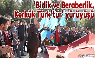 Ülkücülerden "Birlik ve Beraberlik, Kerkük Türk'tür" yürüyüşü