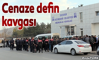 Erzurum’da cenaze defin kavgası
