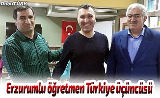 Erzurumlu öğretmen Türkiye üçüncüsü