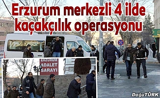 Erzurum merkezli 4 ilde kaçakçılık operasyonu