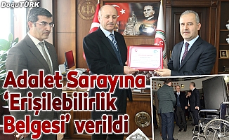 Erzurum Adalet Sarayına ‘Erişilebilirlik Belgesi’ verildi