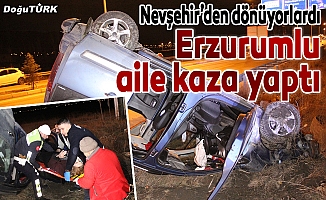 Erzurumlu aile kaza geçirdi: 4 yaralı