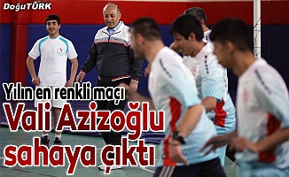 Vali Azizoğlu down sendromlu çocuklarla top oynadı