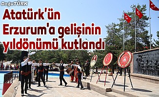 Atatürk'ün Erzurum'a gelişinin yıldönümü kutlandı