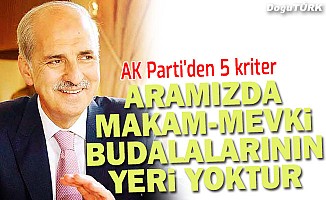 AK Parti’den adaylar için 5 kriter…