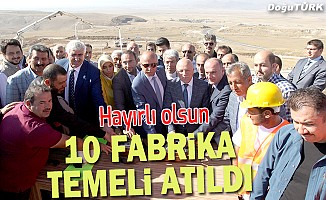 Erzurum'da 10 fabrikanın temeli atıldı