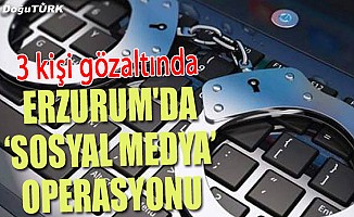 Erzurum'da "sosyal medya" operasyonu