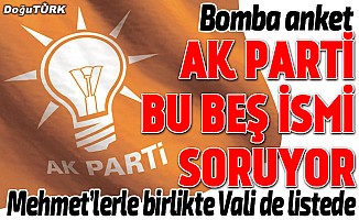 AK Parti’den yeni anket: Bu beş isim soruluyor