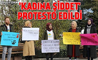 Erzurum'da "kadına şiddet" protesto edildi