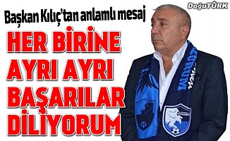 Başkan Kılıç’tan Erzurumspor’a kutlama mesajı