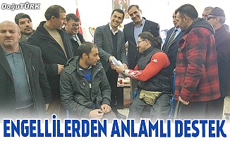 Engellilerden Erzurumspor'a maddi destek