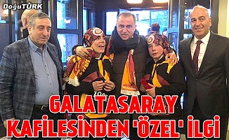 Galatasaray kafilesinden "özel" sporculara yakın ilgi