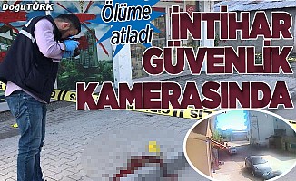 Erzurum'da intihar güvenlik kamerasına yansıdı