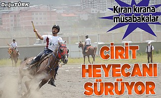 Erzurum'da atlı cirit heyecanı