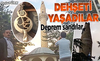 Erzurum'da yıldırım isabet eden minare hasar gördü