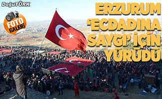 Erzurum "ecdadına saygı" için yürüdü