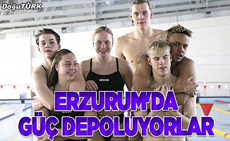 Hollandalı milli yüzücüler Erzurum'da güç depoluyor