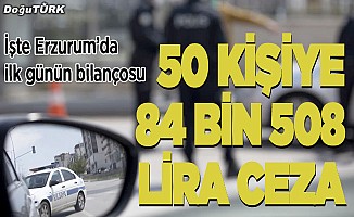 Erzurum'da 50 kişiye ceza