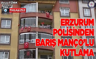 Erzurum polisinden Barış Manço'lu kutlama