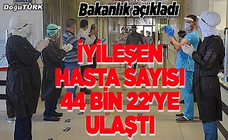 Türkiye'de Kovid-19'dan iyileşen hasta sayısı 44 bin 22'ye ulaştı