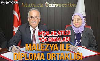 Atatürk Üniversitesi ile Malezya’dan ortak diploma