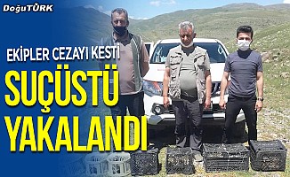 Erzurum'da suçüstü yakalandı, cezayı yedi