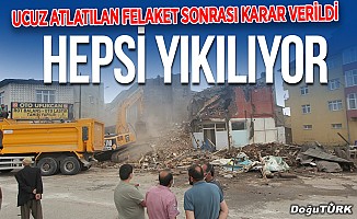 Erzurum'da o binalar yıkılıyor