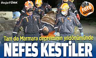 Marmara depreminin yıldönümünde nefes kesen operasyon