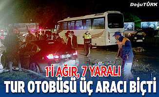 Erzurum'da zincirleme trafik kazası: 1'i ağır 7 yaralı