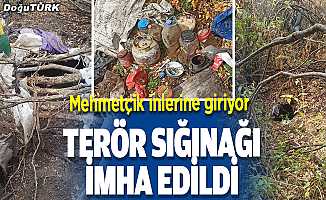 Erzurum'da teröristlerce kullanılan bir sığınak imha edildi