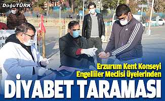 Erzurum Kent Konseyi Engelliler Meclisi üyeleri diyabet taraması yaptı