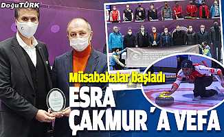 Erzurum'da "Esra Çakmur Curling 2. Lig Müsabakaları" başladı