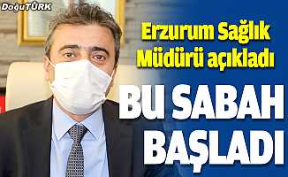 Erzurum'da sağlıkçılar aşı oluyor