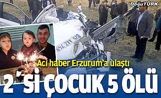 Acı haber Erzurum’a ulaştı, Uzman çavuş ve ailesi kazada yok oldu