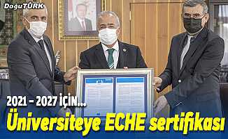 Atatürk Üniversitesi "ECHE Kalite Sertifikası" ile ödüllendirildi