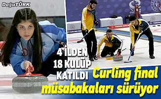 Erzurum'da Türkiye Curling Ligleri Final Müsabakaları sürüyor