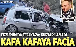 Erzurum’da feci kaza, kurtarılamadı