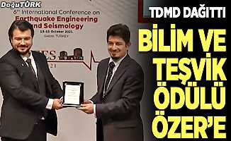 TDMD Bilim ve Teşvik Ödülü Doç. Dr. Özer’e