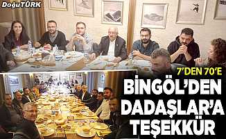 Bingöl’den Erzurum halkına teşekkür